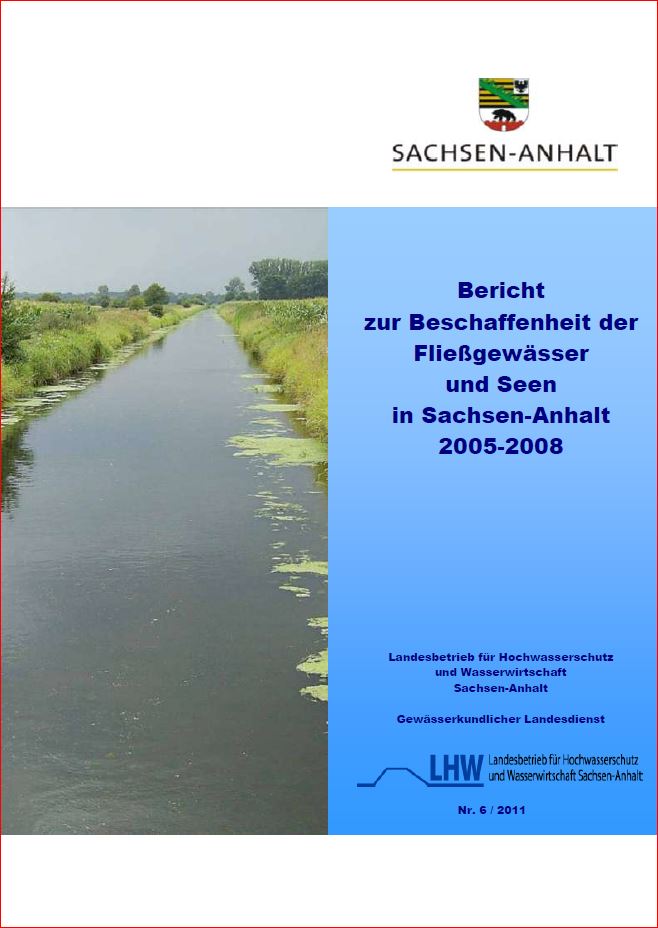 Titelblatt Gewässerbericht Oberflächengewässer 2005-2008