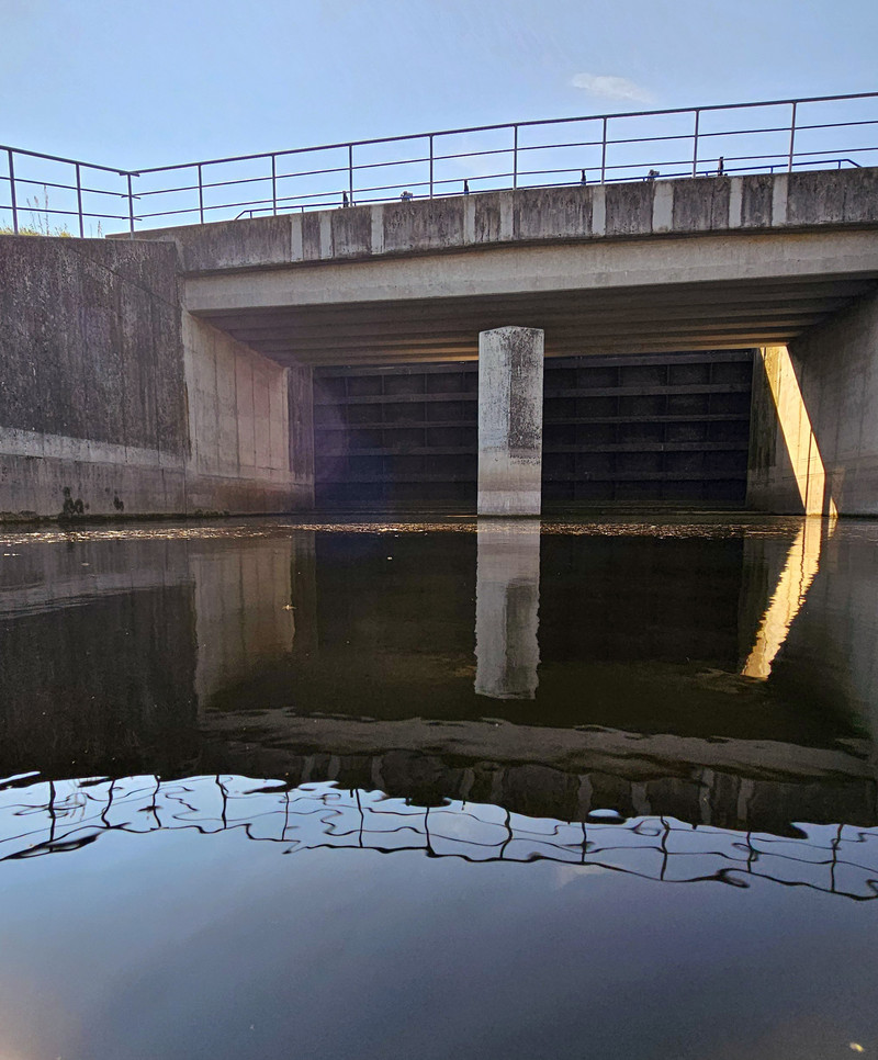 Blick auf das Flutungsbauwerk Garbe