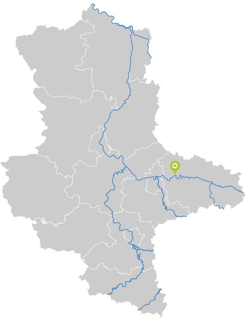 Lage der Maßnahme Deichrückverlegung Buro in Sachsen-Anhalt