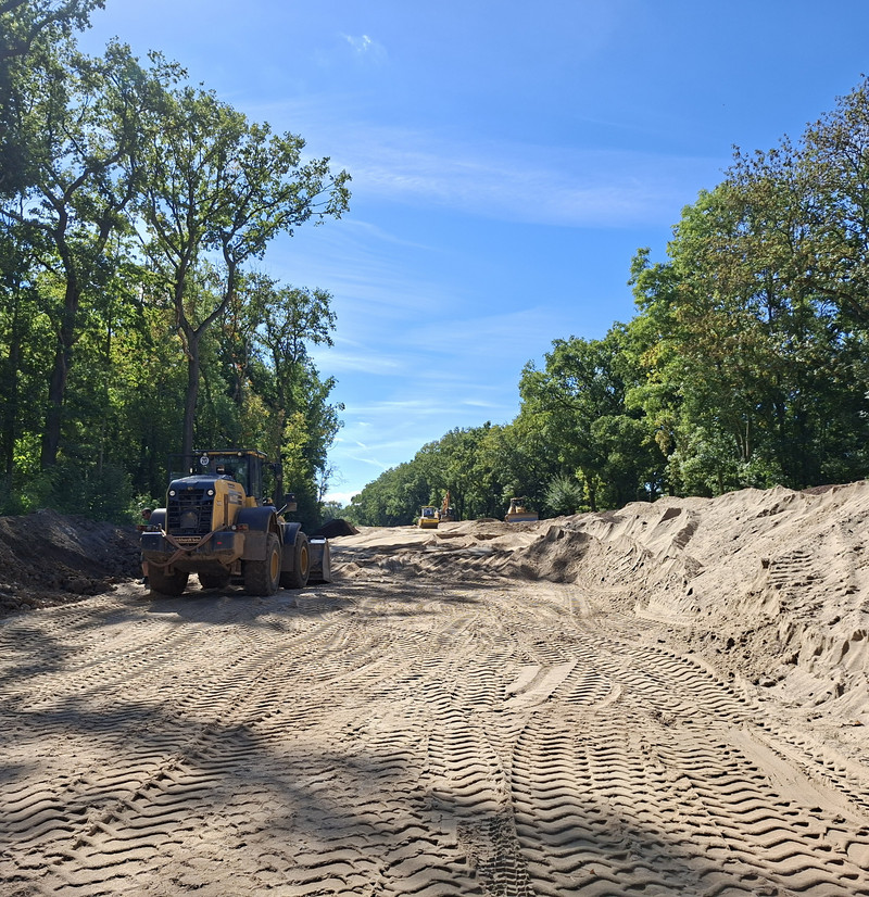 Blick auf die Baustelle