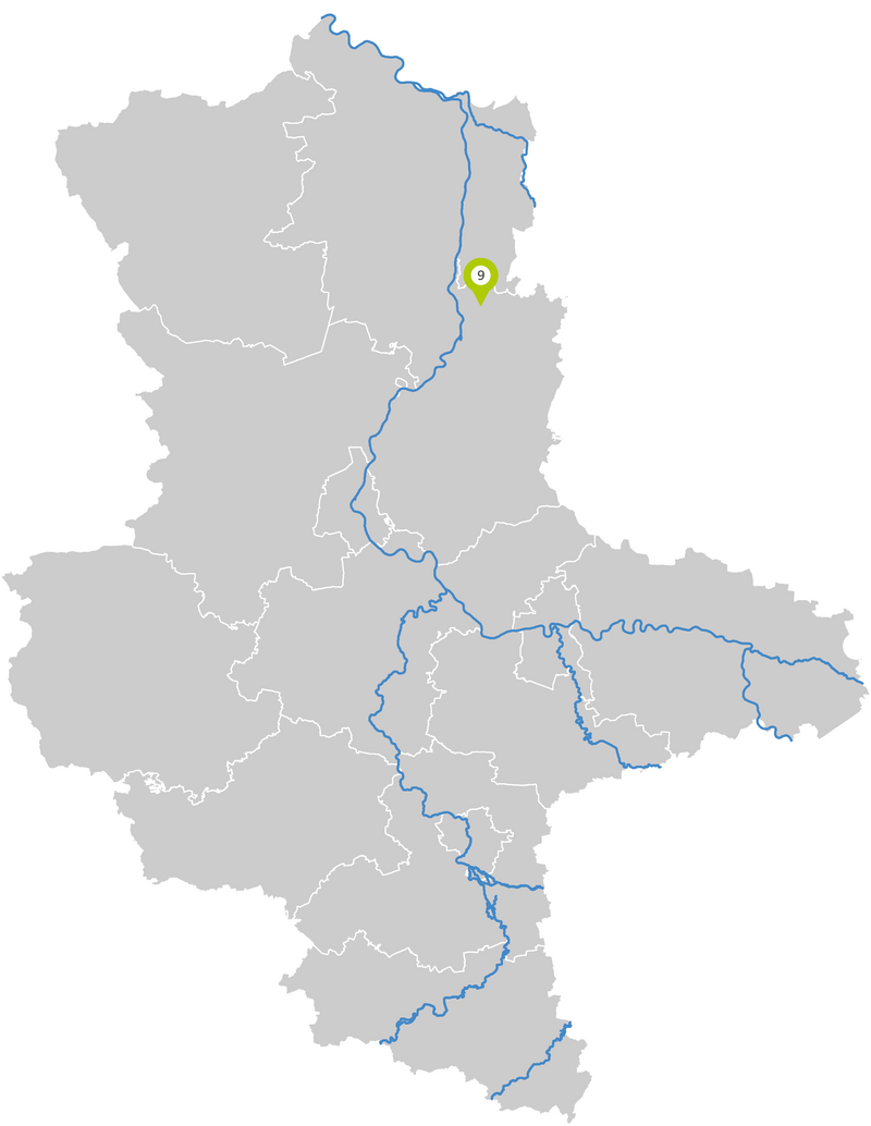 Lage der Maßnahme Deichrückverlegung Klietznick in Sachsen-Anhalt