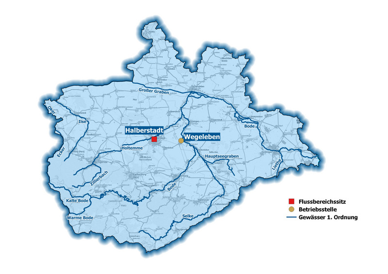 Karte des Flussbereichs Halberstadt