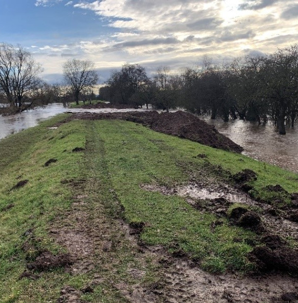Bild vom Winterhochwasser 2023/24 an der Helme