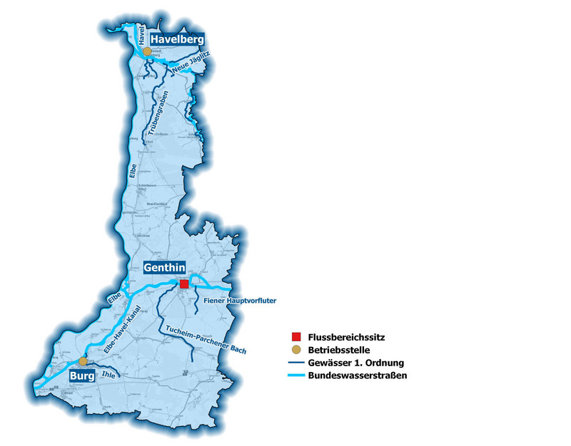 Karte des Flussbereichs Genthin