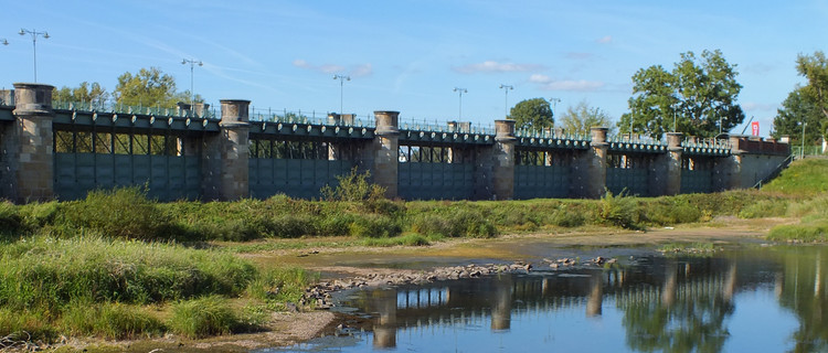 Blick auf das Pretziener Wehr