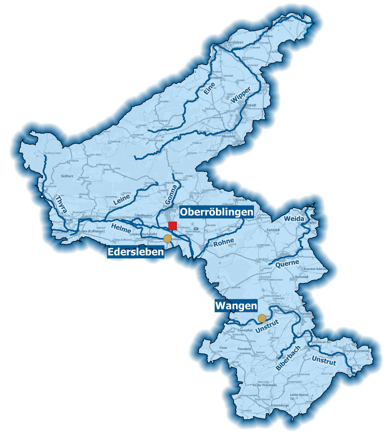 Karte des Flussbereichs Sangerhausen