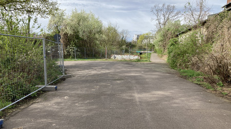 Blick auf die Baustrecke.