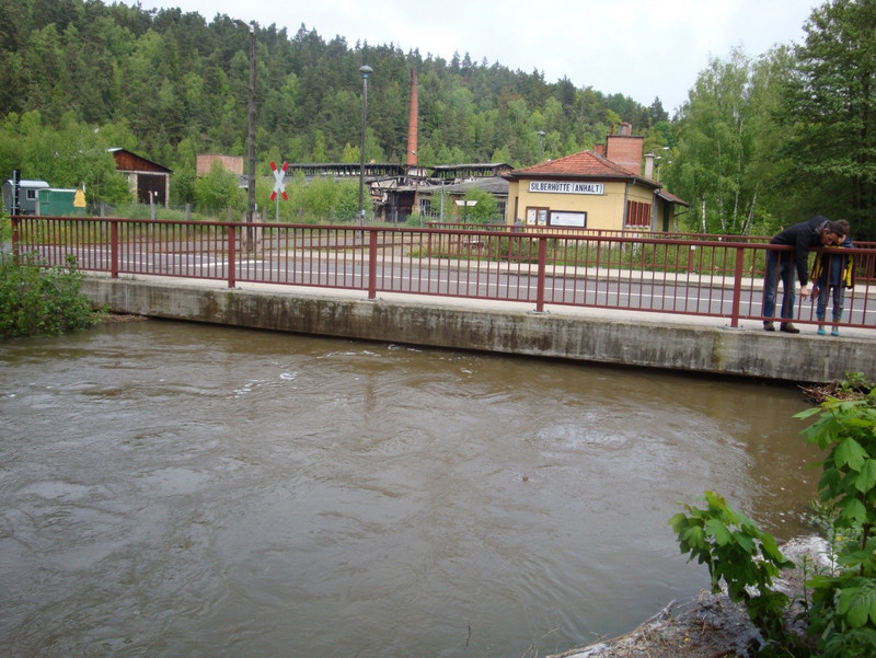 Hochwasser 2013 - Bahnhof Silberhütte